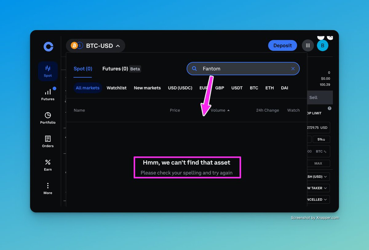 Hey <a href="/coinbase/">Coinbase 🛡️</a>, what does it take to get $FTM listed on Coinbase or at least in Watch List?!?

Lots of amazing stuff coming from <a href="/FantomFDN/">Fantom Opera</a> &amp; you have some really questionable coins available.

This keeps me from using you for monitoring &amp; some trading.

cc: <a href="/brian_armstrong/">Brian Armstrong</a>