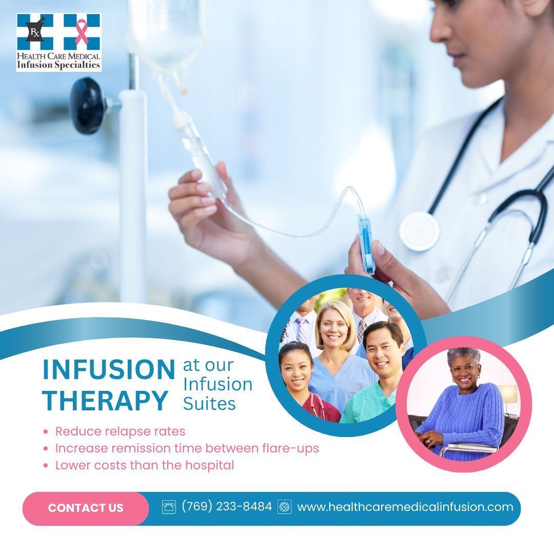 hcminfusion's tweet image. Infusion therapy can help treat and reduce relapse rates — increasing your remission time between flareups. 

Visit our website to learn more: bit.ly/3v5tp4o

#MSAwarenessMonth 
#MStherapy 
#IVInfusiontherapy 
#healthcaremedicalinfusionspecialtie