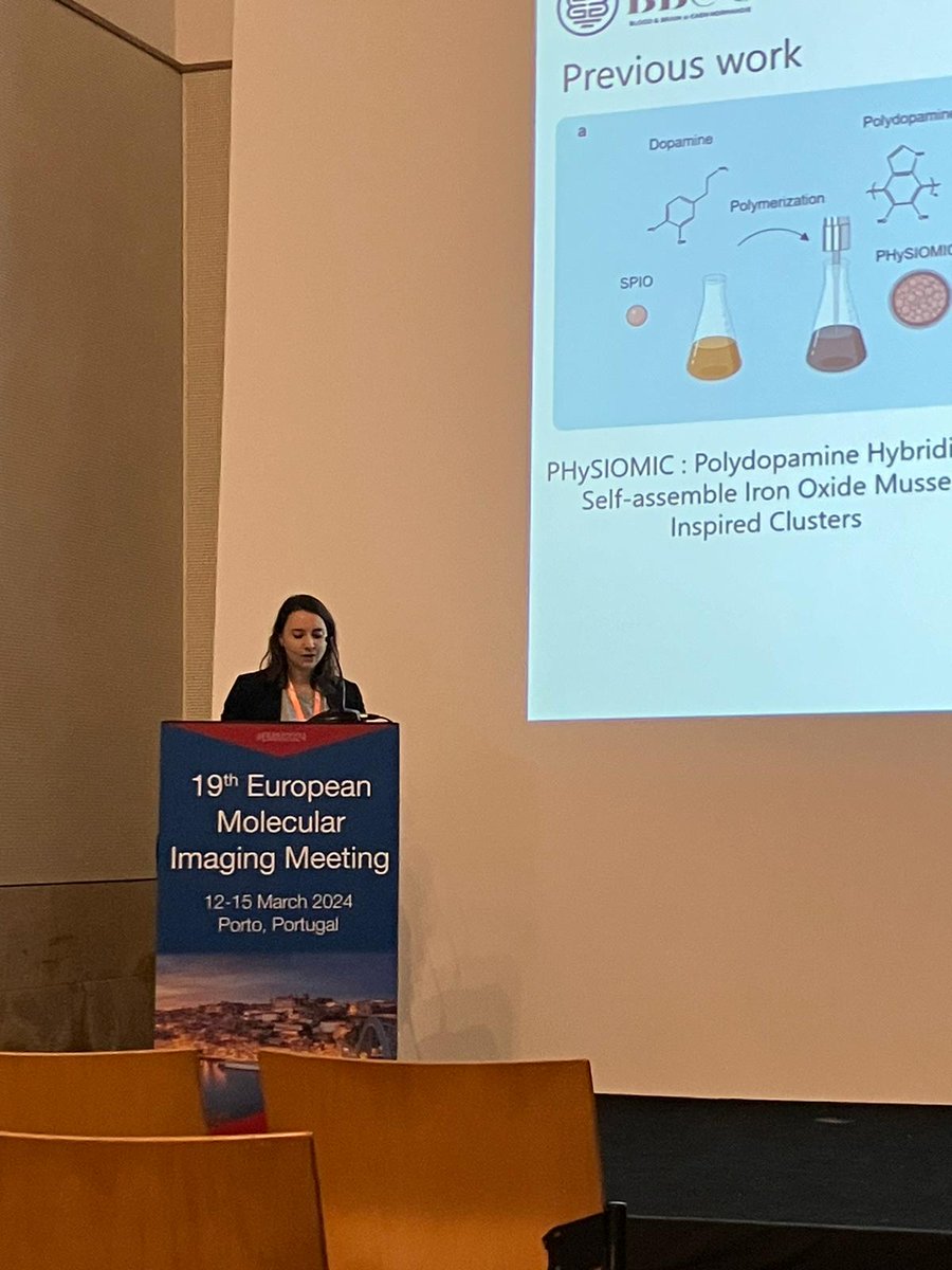 I'm really happy i had the opportunity to present a part of our work this morning on iron oxide microparticles that can detect microthrombi in molecular MRI using their protein corona! 😊 #EMIM24 #microvasular_imaging <a href="/ESMI_society/">European Society for Molecular Imaging - ESMI</a> <a href="/BbCaen/">Institut BB@C</a> <a href="/Cyceron14/">CYCERON</a> <a href="/youngFINYS/">French Imaging Network of Young Scientists</a>