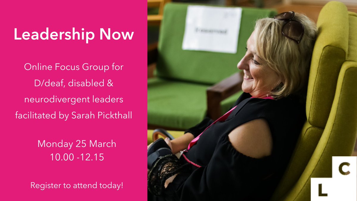 An invitation to all D/deaf, disabled & neurodivergent cultural leaders! Would you like to join our online conversation to understand the perspectives of disabled leaders? Mon 25 March | 10.00-12.15 | Zoom Apply Now! bit.ly/FocusGroupWow Register by: 9am, Mon 18 March.