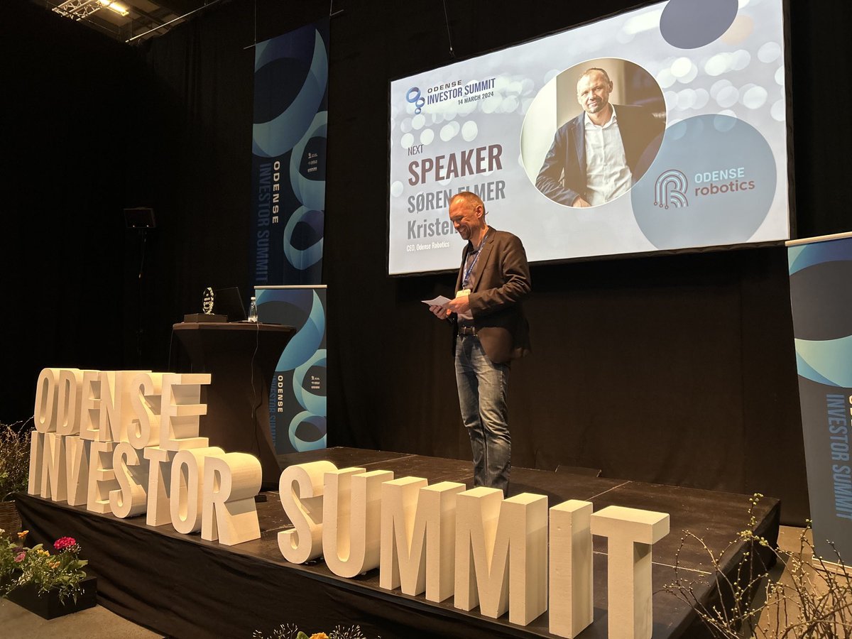 ⁦@SorenKristense3⁩ talks about the Danish #robotics #startup scene at #OdenseInvestorSummit