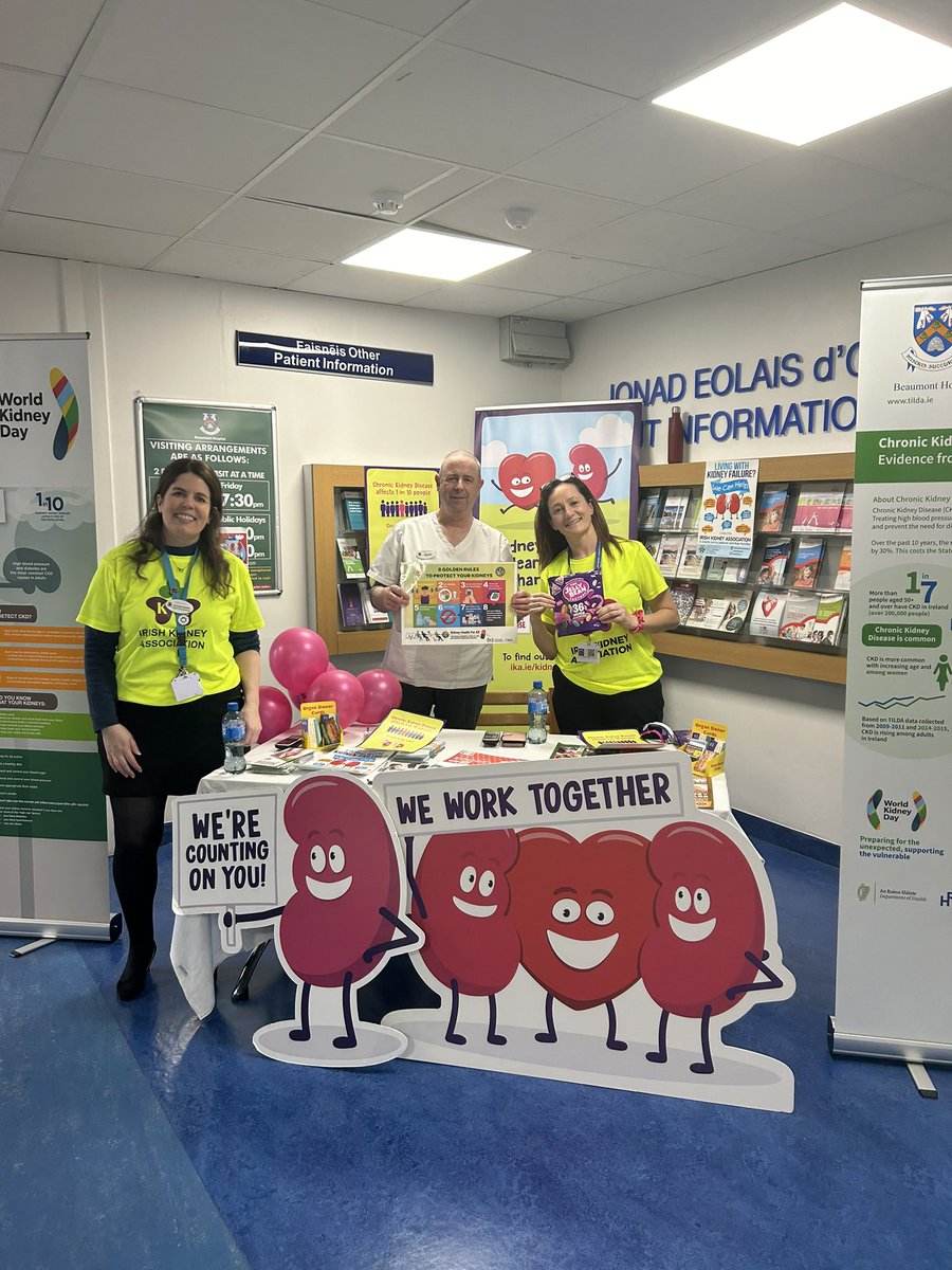 #WorldKidneyDay2024 @Beaumont_Dublin looking good! Thanks so much for raising awareness of such an important issue!!!! ❤️🫘