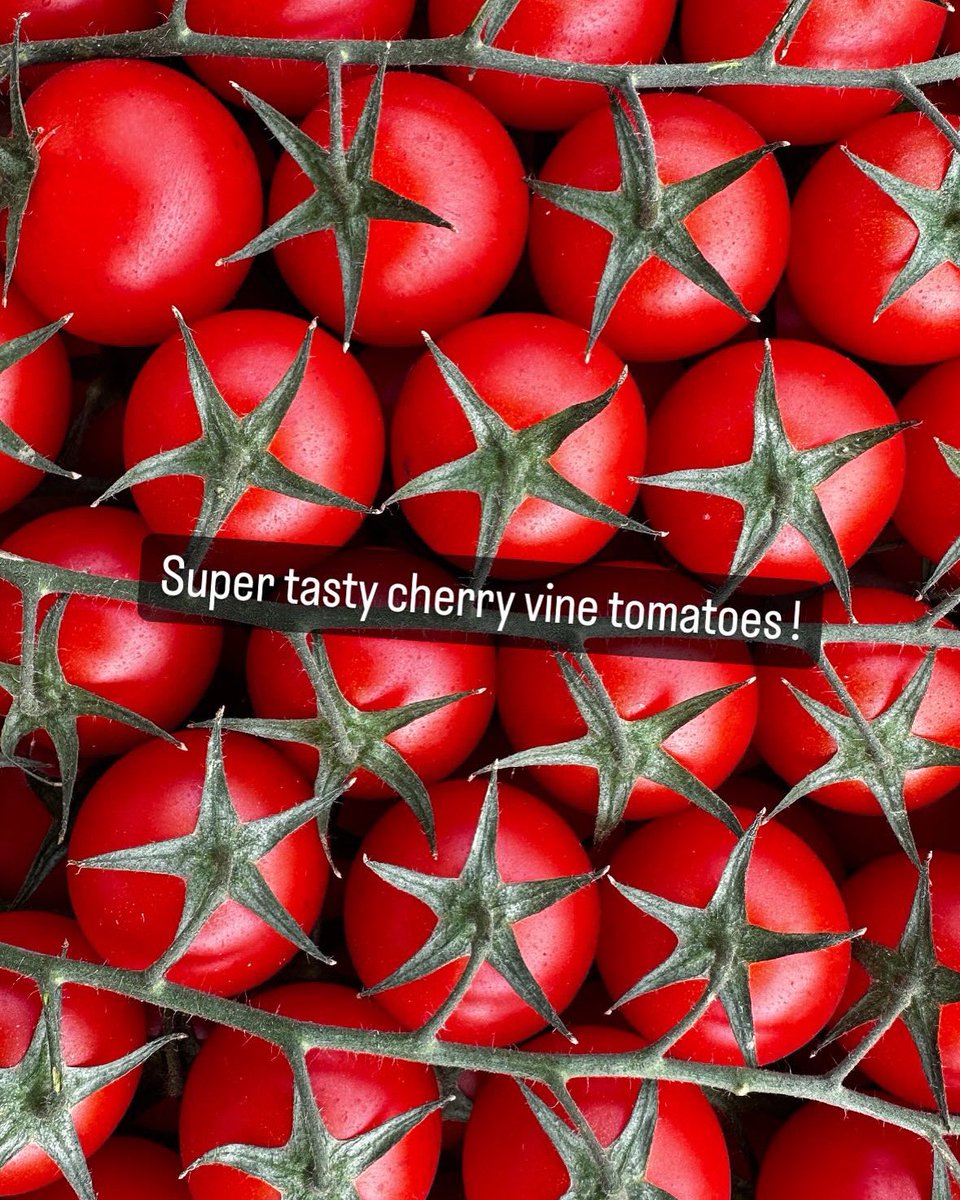 🍅 Cherry Vine Tomatoes! Bursting with flavour and packed with nutrients, these little gems are perfect for snacking, salads, or adding a pop of color to your favorite dishes. 🥗🍅 #CherryVineTomatoes #HealthyEating #lycopene