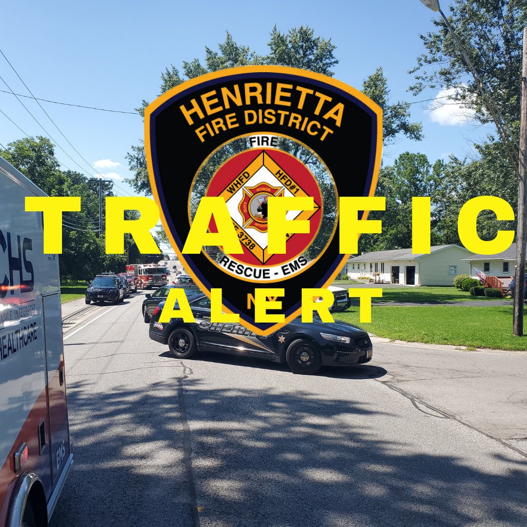 Firefighters are on scene of a tractor trailer hanging off the NYS Thruway bridge onto Mendon Center Road.  Traffic on both roads is affected.