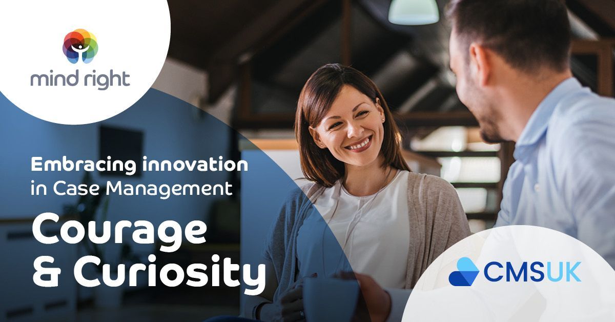 MindRightUK's tweet photo. Courage &amp; Curiosity. Embracing innovation in Case Management.

That’s the bold theme for this year’s Case Management Society UK @cmsocietyuk conference. 

Come and say hello if you're here today, we're at Stand 14.

https://t.co/lhcqo8ltqk https://t.co/XIQ4XhChQZ