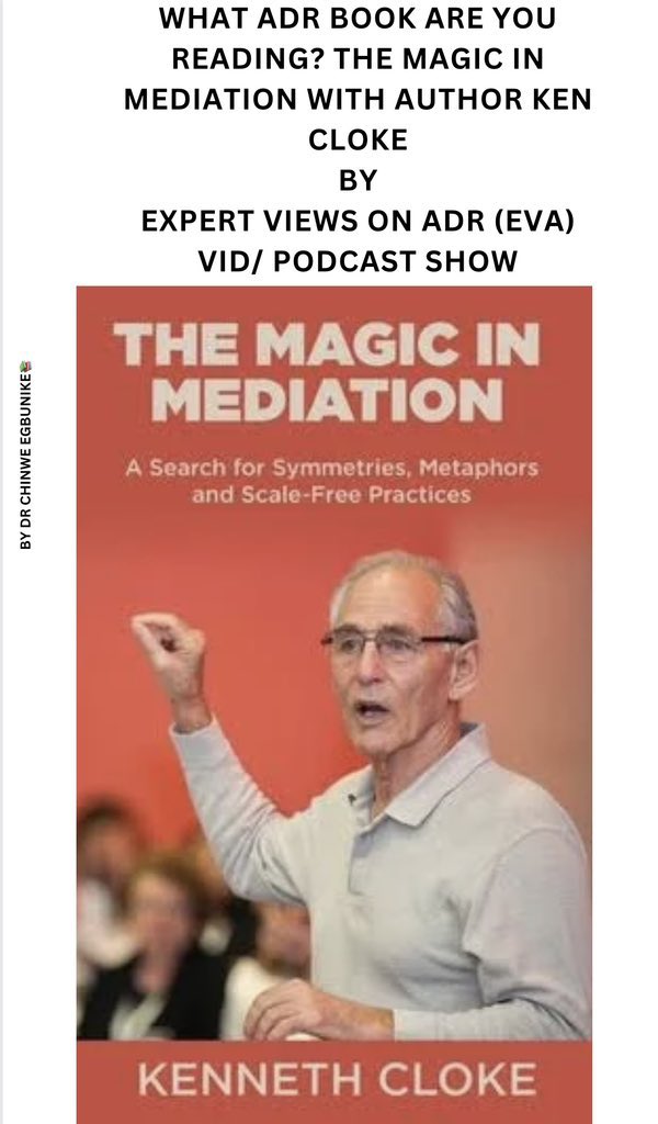 dammiedammie35's tweet photo. What ADR book are you reading right now cos I recommend “The Magic in mediation by Author Kenneth Cloke” check it out here and thank me later ❤️. https://t.co/F61eTpW1L6
#ADR #podcast #university https://t.co/oHq2ZQ16Bc