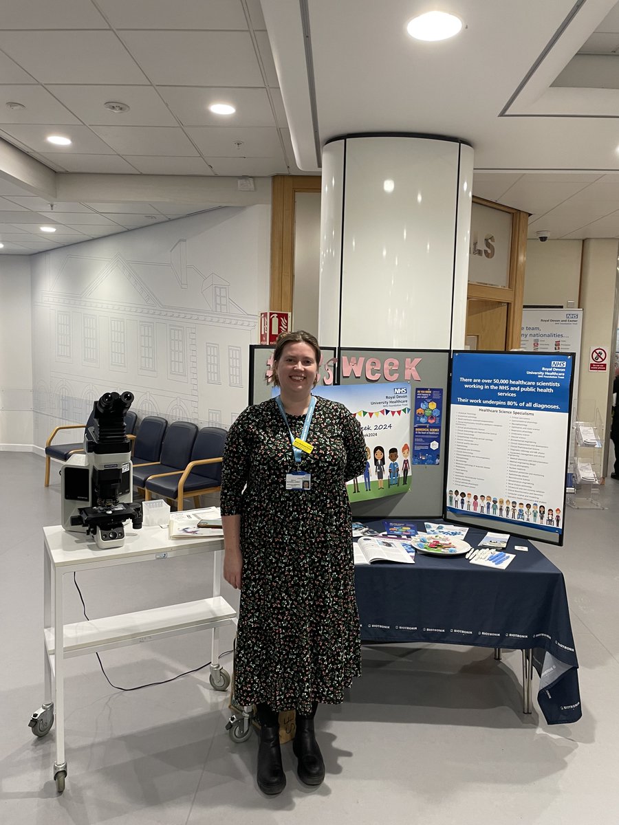 If you're coming into the RD&amp;E come and say hello to some of our healthcare scientists! Teams are taking turns showing off the work they do. Find out more about working in healthcare science at Royal Devon here: ow.ly/JfFK50QR6bc #HealthcareScienceWeek2024