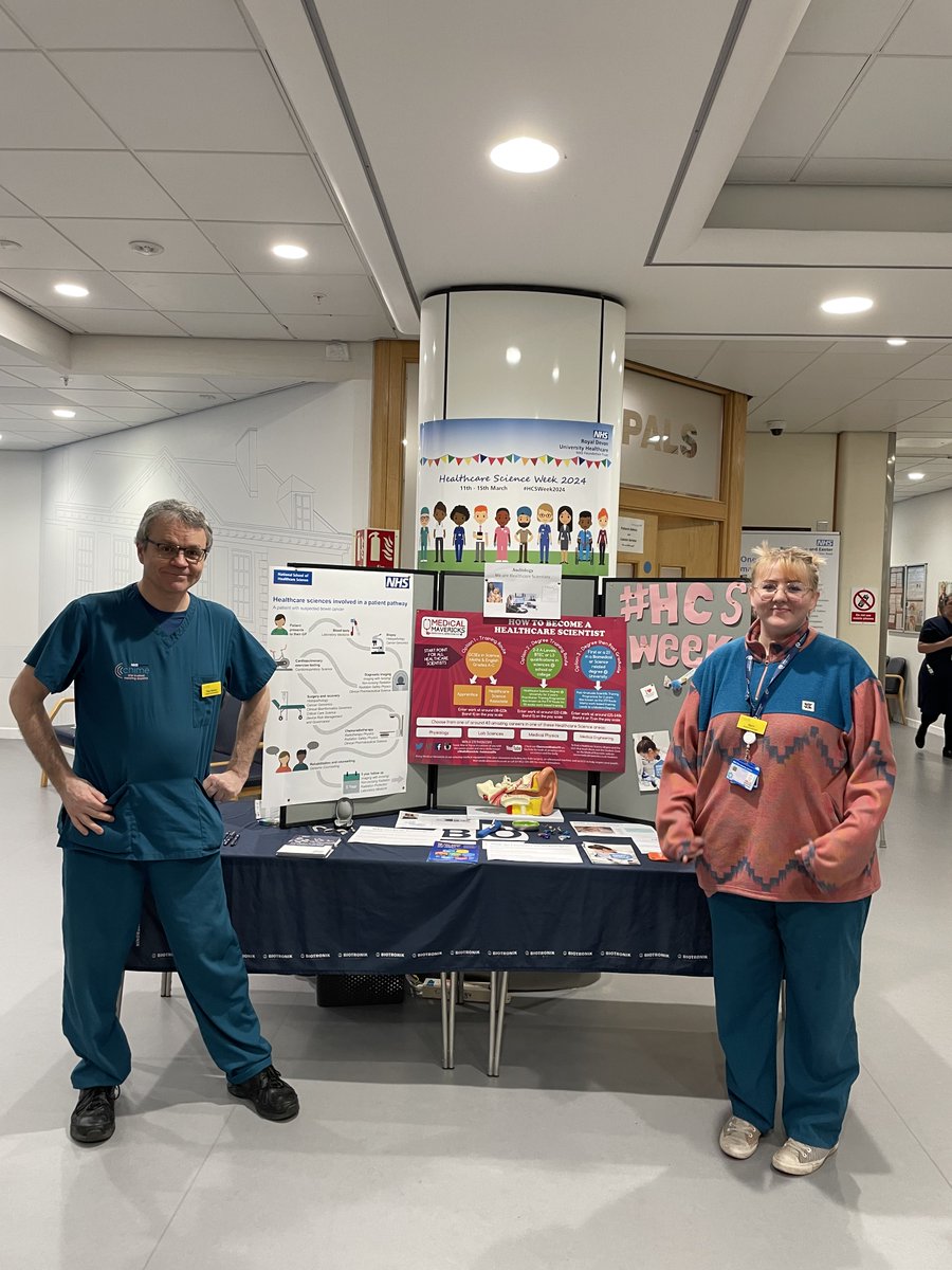 RDEResearch's tweet photo. If you're coming into the RD&amp;E come and say hello to some of our healthcare scientists! Teams are taking turns showing off the work they do. Find out more about working in healthcare science at Royal Devon here: https://t.co/IywuUUSGxX #HealthcareScienceWeek2024 https://t.co/b8gubZPVxg