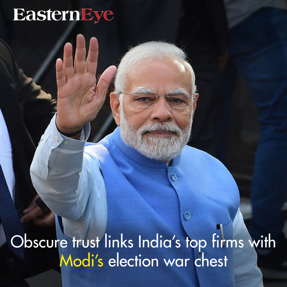 Obscure trust links India’s top firms with Modi’s election war chest
Read more- easterneye.biz/india-election…
#IndianPolitics
#ElectionFunding
#ModiGovernment
#PoliticalFinance
#CorporateInfluence
#Transparency