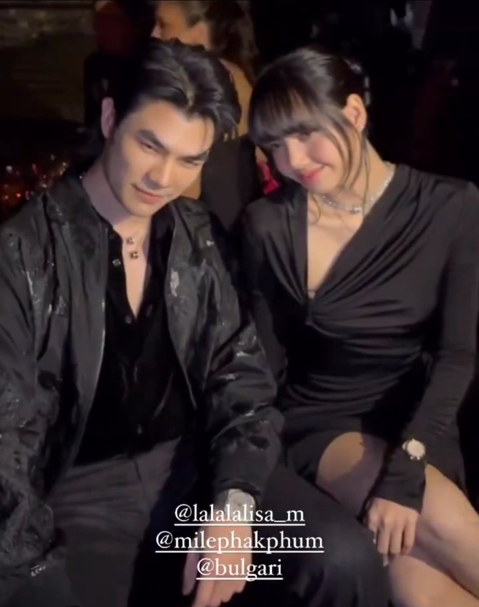 Lisa and Thai actor Mile at the Bulgari event in Seoul.