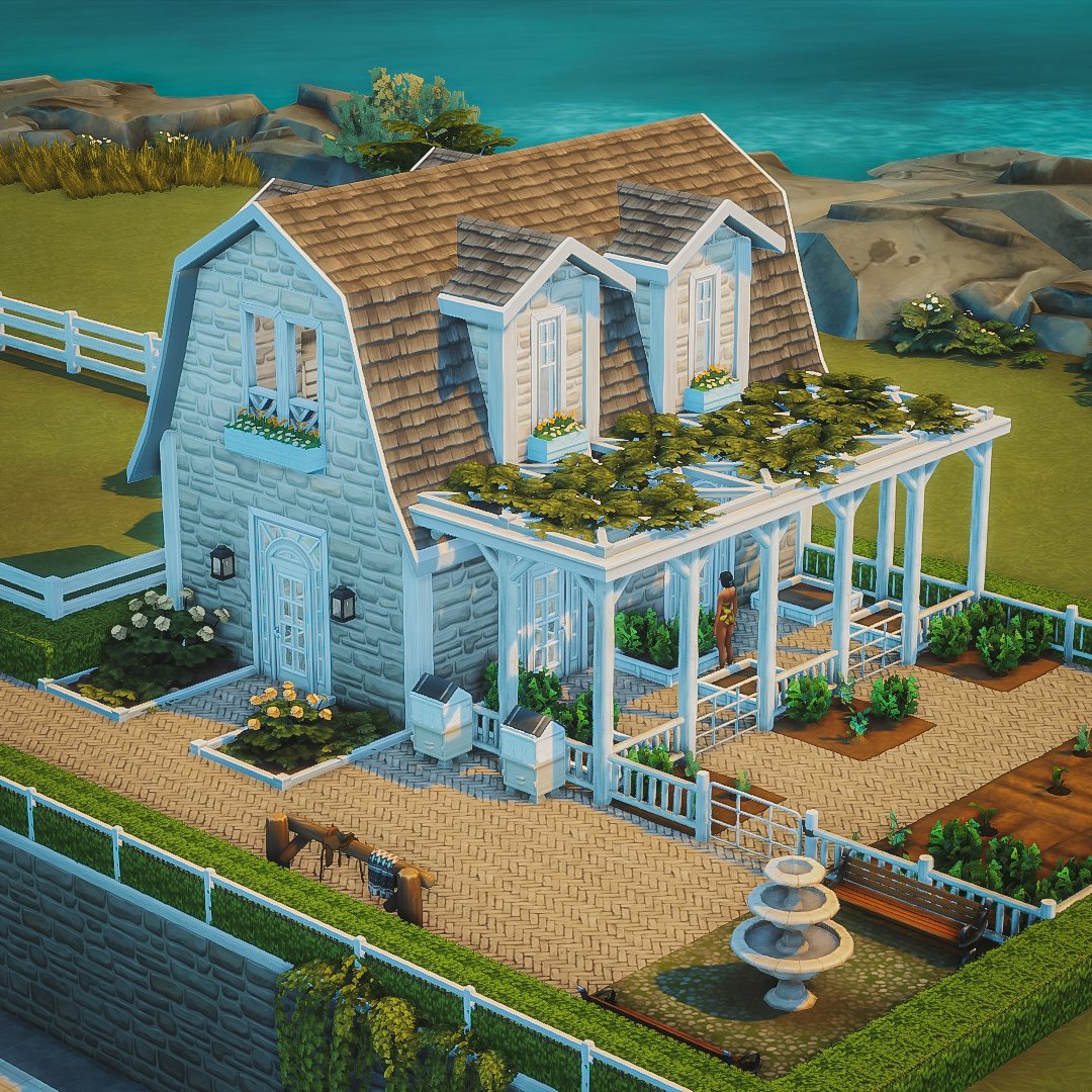 cozyindi's tweet photo. Hamptons Horse Ranch 🤍🌿🐴 

Speedbuild: https://t.co/bwJADXtg1r 

#Sims4 #ShowUsYourBuilds https://t.co/f5vvvXmRmf