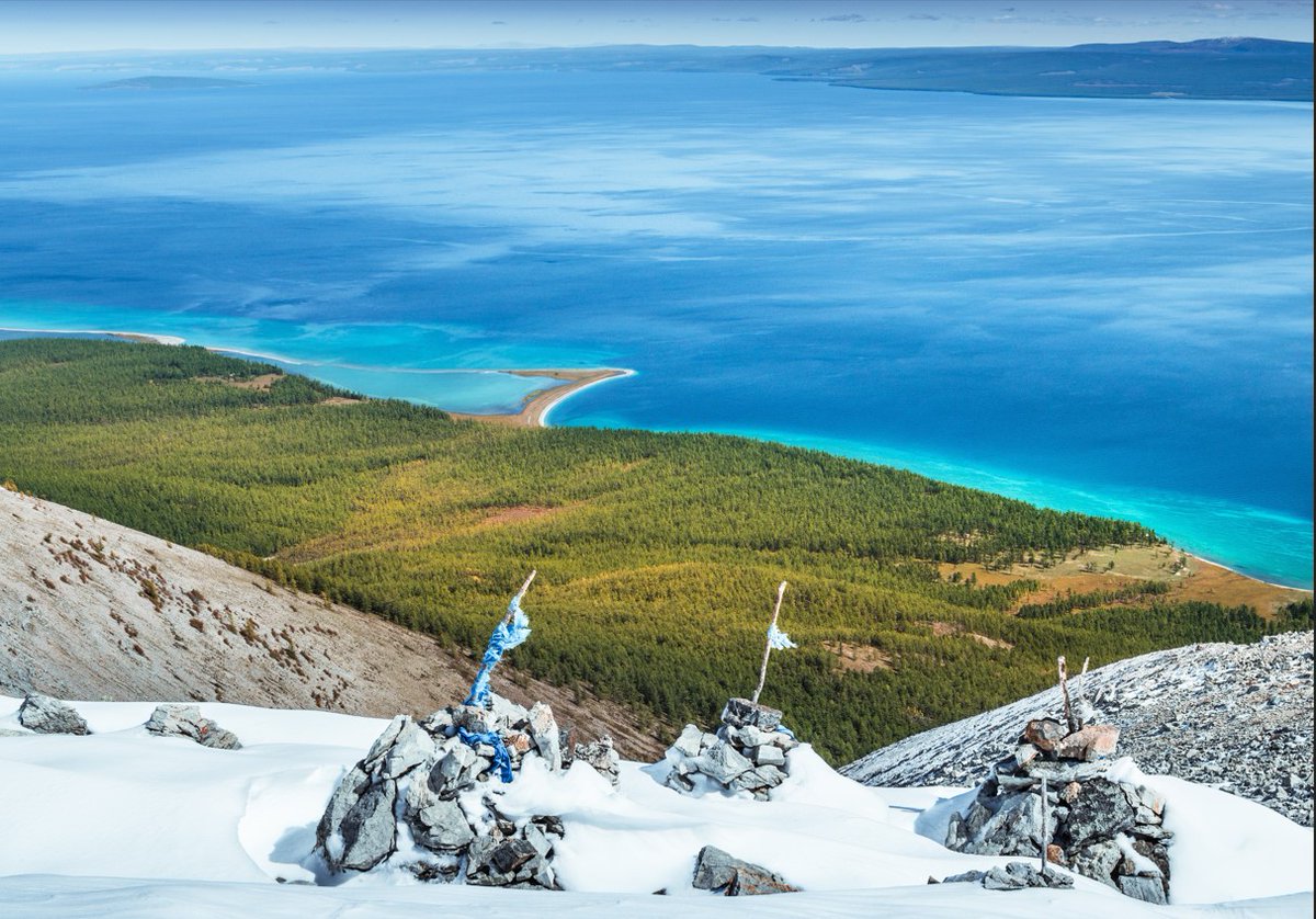 Lake Khuvsgul, Mongolia's "Blue Pearl," is a vast alpine lake known for its crystal-clear waters and stunning mountain scenery. Ideal for hiking, horseback riding, and fishing, it offers a serene retreat in pristine wilderness.