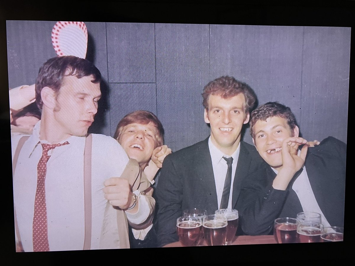 hashtagheron's tweet photo. @peternoone Hi Peter, can you settle a debate. Is that you second left? My dad is Billy Harris 3rd left and this was displayed at his funeral yesterday. This would be 1967? Ish. He is from Dallam in Warrington. Your name came up more than once as who that was. All the best. Jim https://t.co/cxn1v41Q82