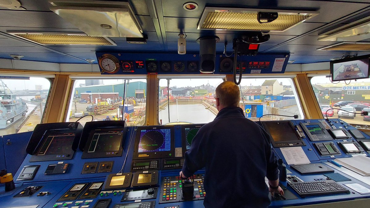 Geoff on THV Alert shared this photo of Ian taking the vessel into dry dock in Lowestoft on Monday. Thanks Geoff, and good job Ian!