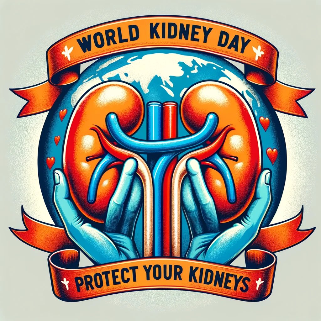 happy world kidney day, AI helping me this morning to generate an image to focus on the gravity of raising awareness for kidney related problems globally #WorldKidneyDay #KidneyAwareness #KidneyCare