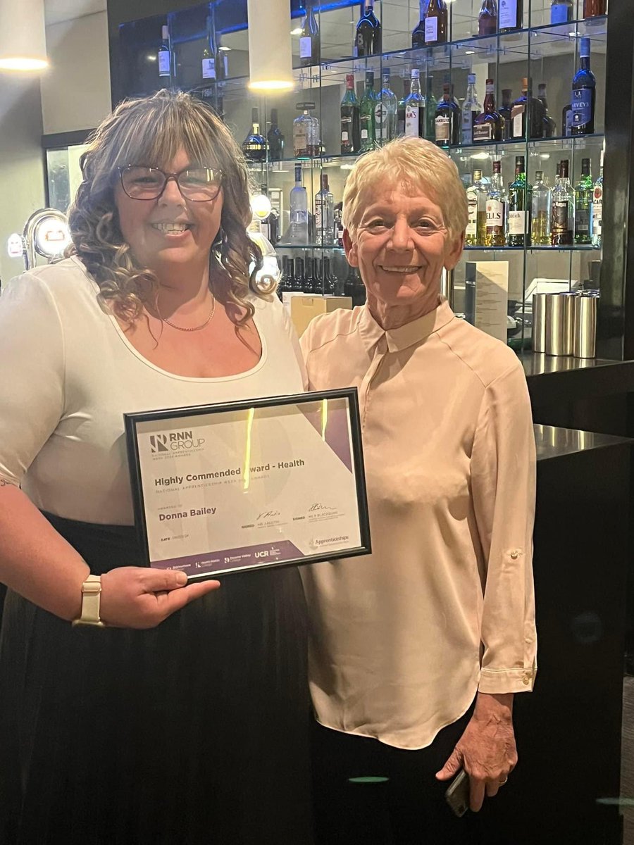 Congratulations 🥳 to our very own Donna who recently has bagged an apprenticeship award. 🥇 
We always knew she was a winner! @RNNGroup #everydaysaschoolday #teamuecc #Congratulations
