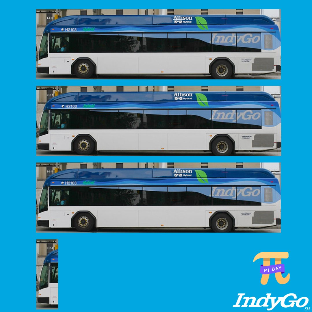 Today is Pi Day, so here is a picture of 3.14 buses.