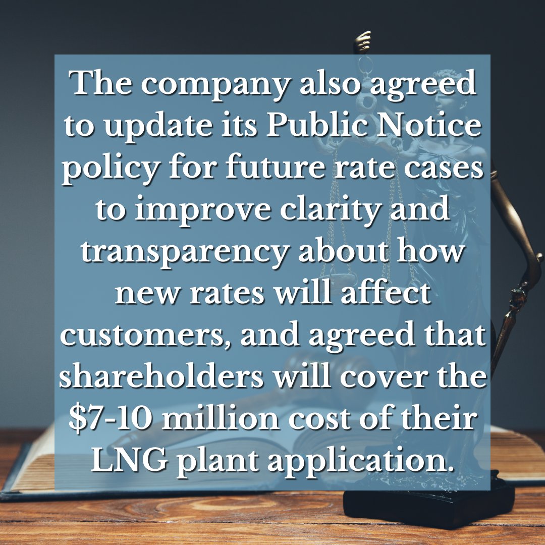 New Energy Economy has joined a settlement with NM Gas Co to reduce the proposed rate increase by 39%, maintain the fixed access fee at $12.40 and keep the company's return on Equity at 9.375%.