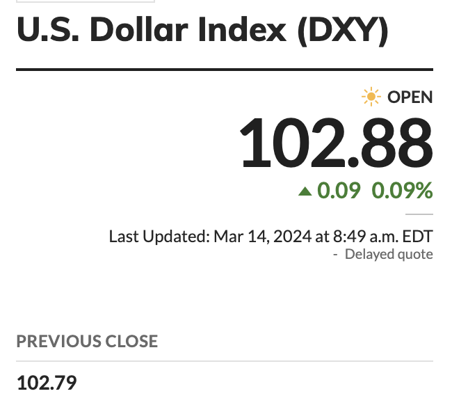 SatoshiFlipper's tweet photo. DXY index doesn't care about today's PPI https://t.co/RRylWWxlh2