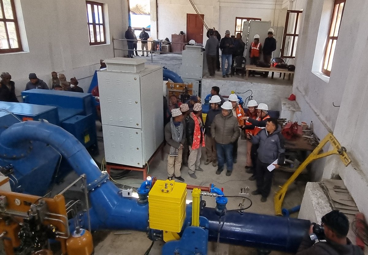 pragyajan's tweet photo. Excited to see the progress of the ambitious 998Kw Chukeni MHP in Patarasi, Jumla by #AEPC wit tech support @UNDPNepal ; the plant is expected to be full commissioned by end April 2024 @ADB_HQ #SASEC @NorwayinNepal @KStorholt @Ayshaniee @JulienPRChev @nrdhakal @sharadbk2023 https://t.co/AqfkbnaLSQ