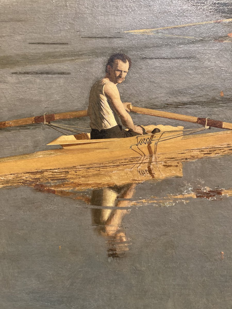 Detail, #ThomasEakins, Max Schmitt in a Single Scull. Oil on canvas, 1871. My guy 💯