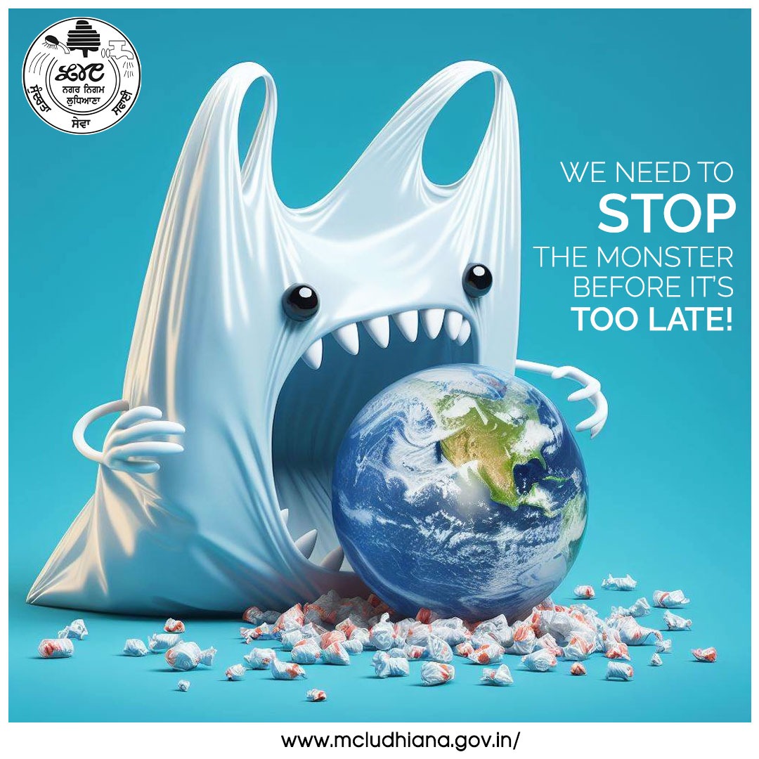 Rejecting plastic today to secure a better tomorrow. 🌍 Say no to the monster of plastic pollution! 
.
.
.
#SayNoToPlastic #SaveOurPlanet #PlasticFreeFuture #EnvironmentalAction #EcoFriendlyChoices #CleanEarth #ReducePlastic #GlobalResponsibility #MCL #MCLudhiana