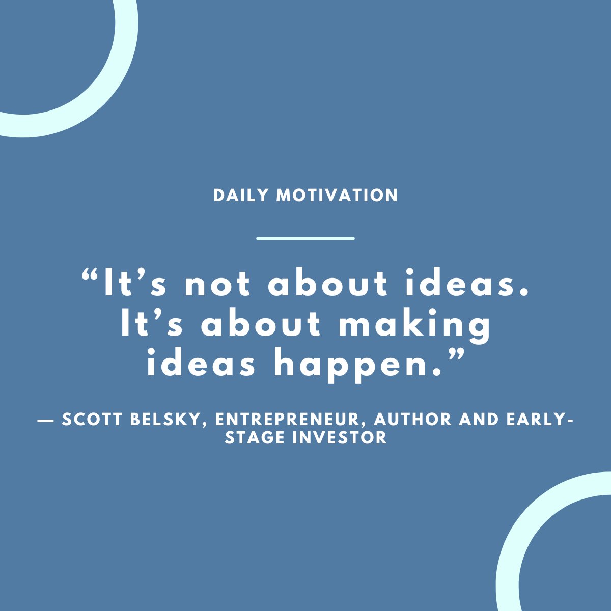 HireRTG's tweet photo. Great ideas spark, but execution is the rocket!
We ❤️ this by Scott Belsky "It's not about ideas. It's about making ideas happen."
Connect with go-getters &amp; turn visions into reality!   Call us (866) 717-3981 to discuss your hiring needs. #staffing #recruiting #TalentAcquisition https://t.co/0guikuYiwq