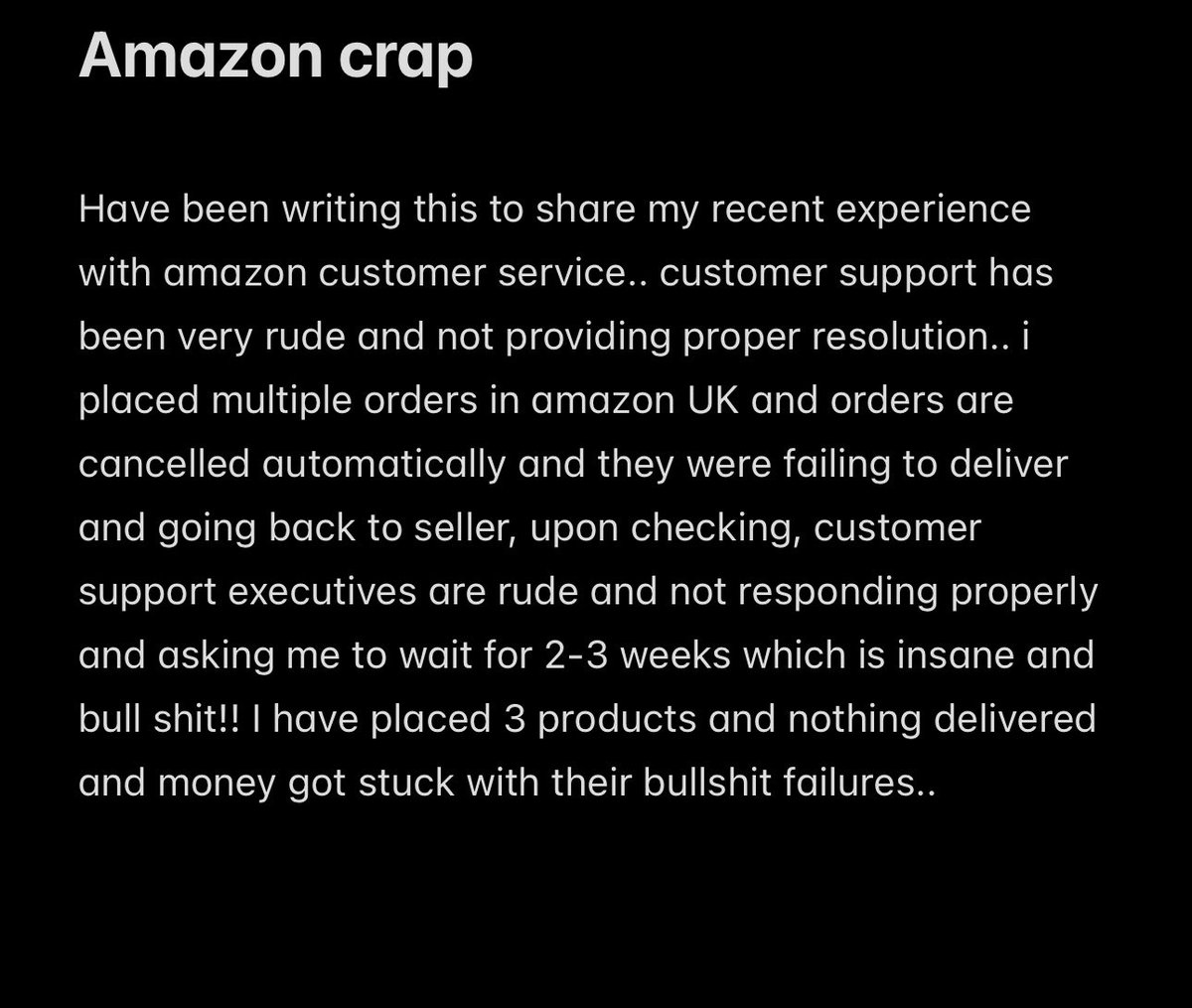 tarnsss's tweet photo. @AmazonUK @AmazonHelp #amazon crap!! Worst as you can get https://t.co/Sc1p8OOF5N