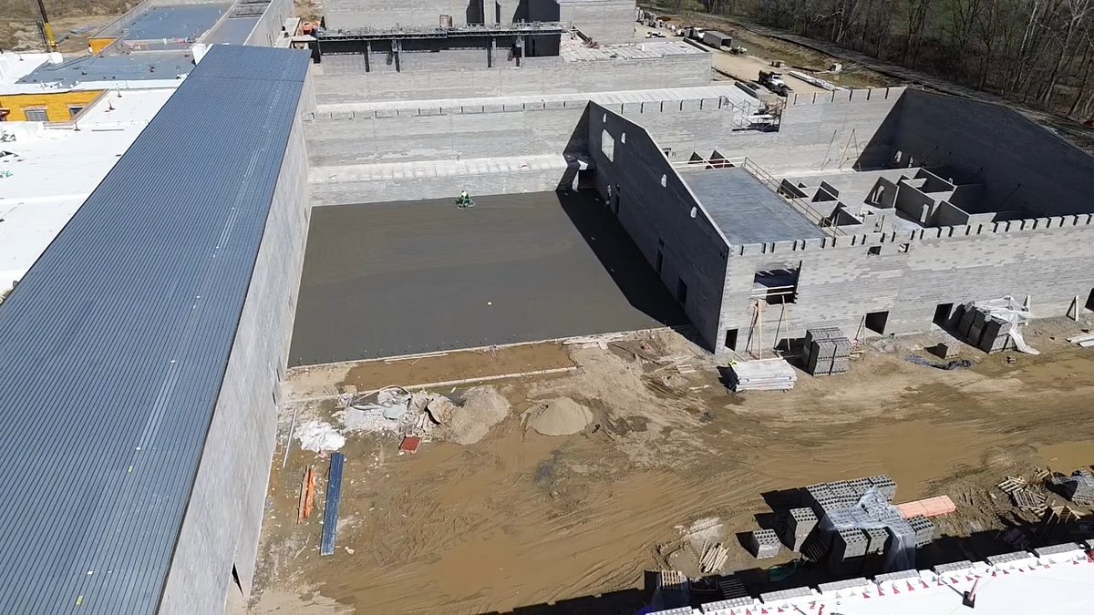 It was a big day at the new LHS construction site as the concrete was poured for the competition gym floor. Looking forward to MANY, MANY <a href="/LCSGales/">Lancaster City Schools</a>  W's on this floor in the future. #granvillepike
