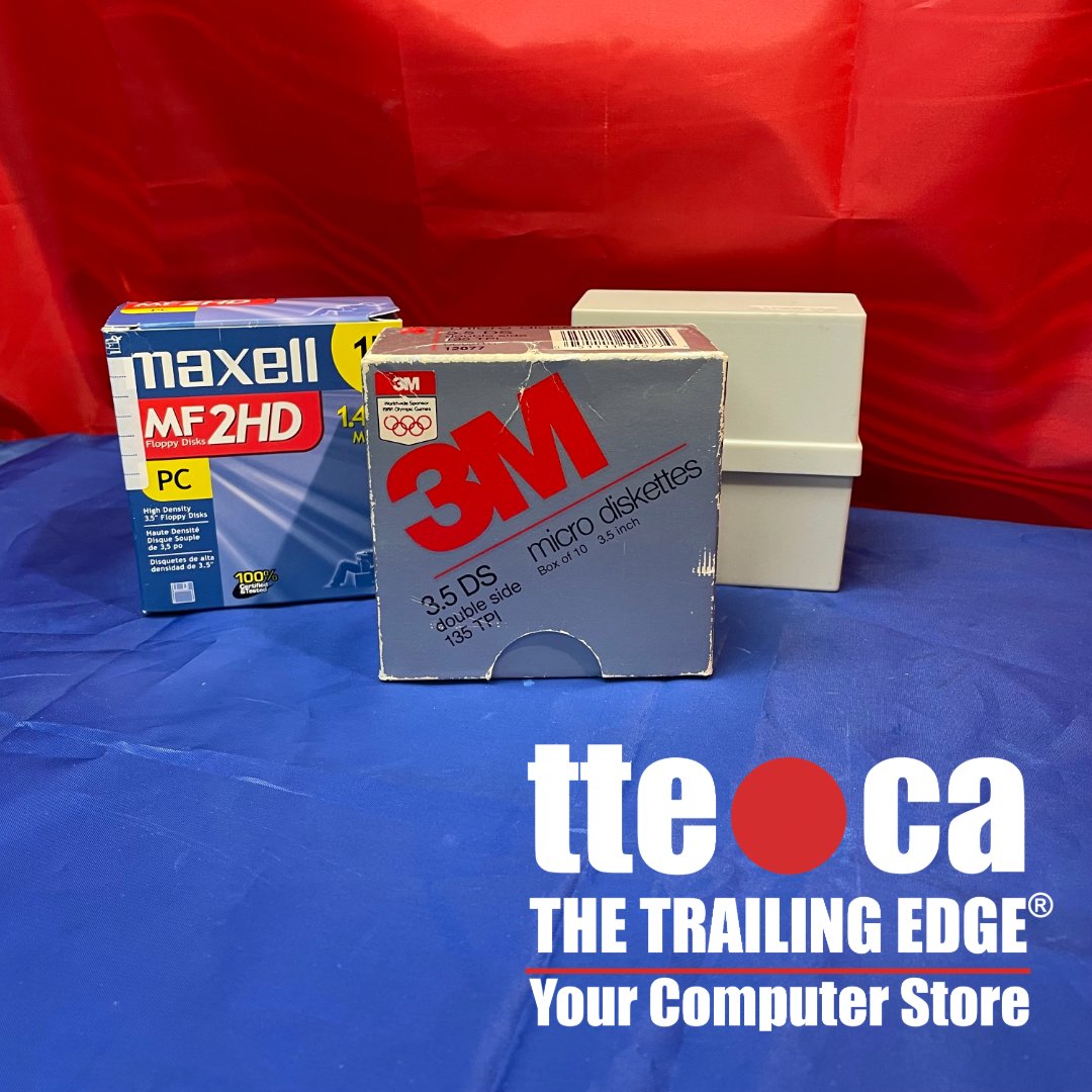 tte_ca's tweet photo. Almost perfect for #PiDay and #ThrowbackThursday - 3.5 inch floppies in bulk! Off by less than 0.36!
#TBT #TTE #TheTrailingEdge #ComputerStoresOttawa #RefurbishedComputersOttawa https://t.co/XoJXDEHuDz