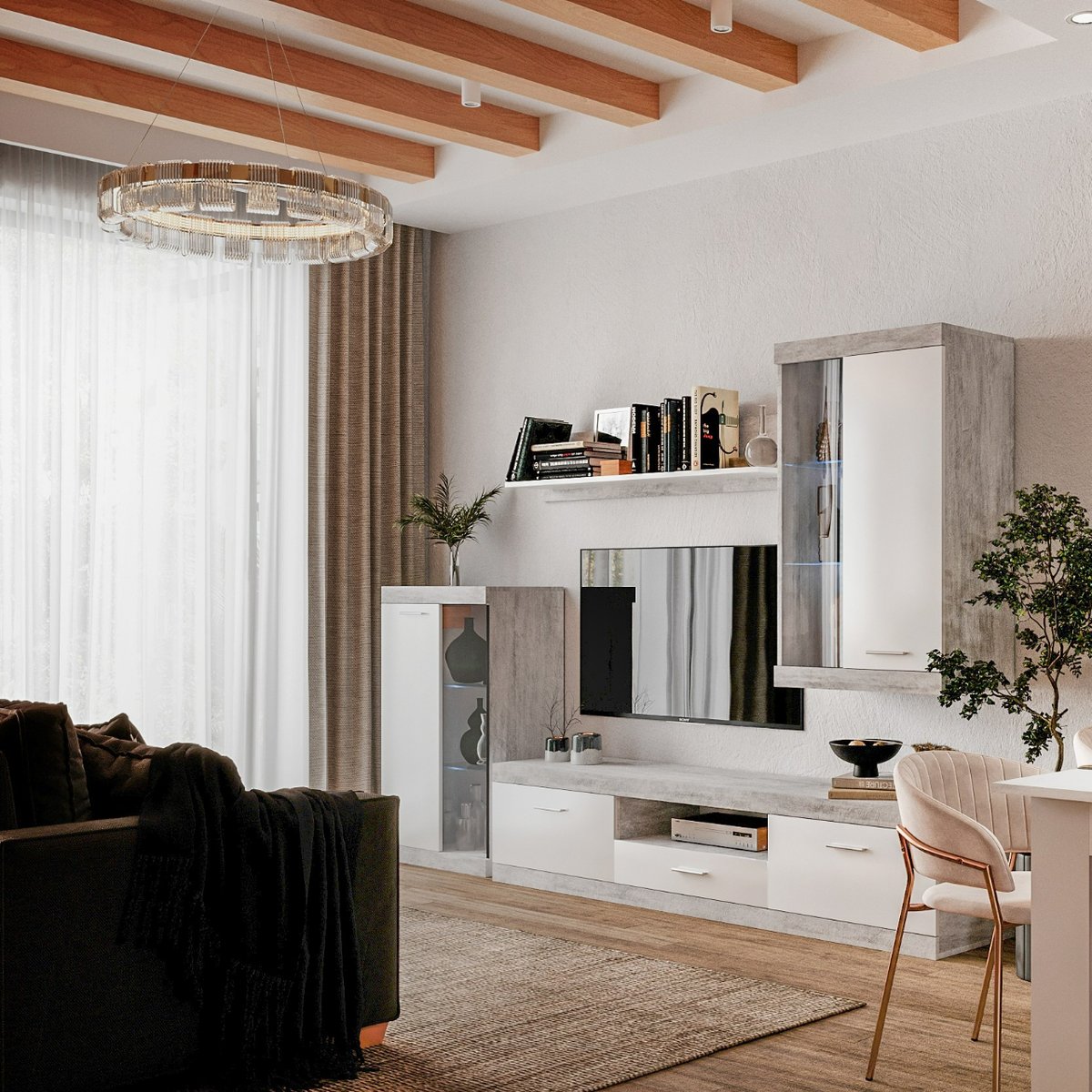atrapamuebles's tweet photo. Repite conmigo: Un salón iluminado es un salón con encanto. ✨

👉🏻 Si no te lo crees, échale un ojo a este mueble de salón Ketlin, acabado en colores Blanco y gris betón: https://t.co/By6fvE2r2b https://t.co/MzuiLgHSFX