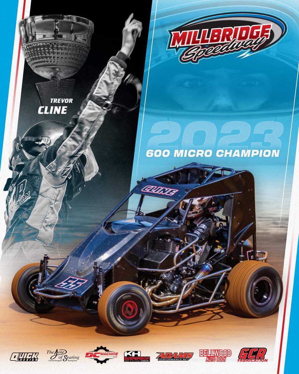 Designer 🤝🏻 Driver

I have designed quite a few hero cards but never had the privilege of designing a championship poster until @DeniseCline1031 asked if I could make one for @TrevorCline55.

Thank you for the signed copy and congrats again on the 2023 championship.