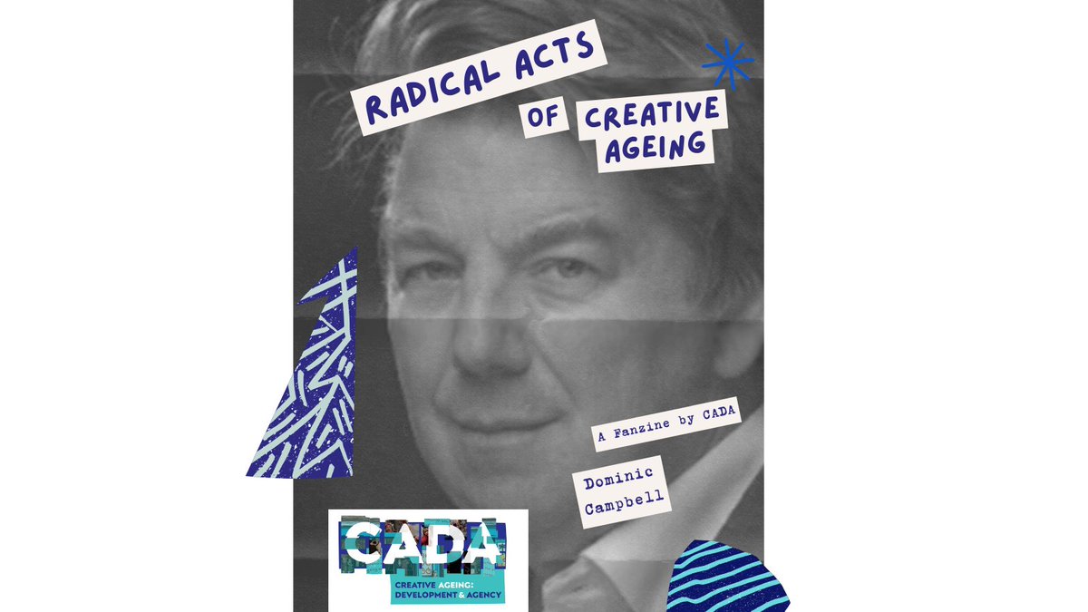 Dominic Campbell says 'creativity is the only option, it's how I make sense of the world' in our new edition of Radical Acts of Creative Ageing. Certainly made our heart beat faster... See the Fanzine & listen, watch, read the interview - links in bio ☝️ cadaengland.org