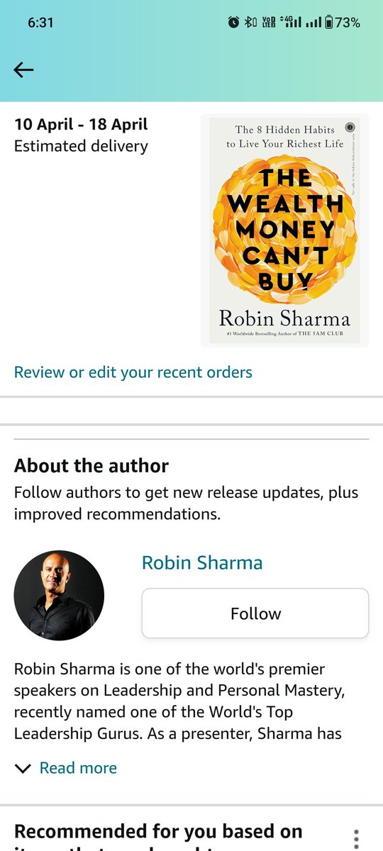 Can't wait to grasp a book from the monk who sold his Ferrari @RobinSharma #TheWealthMoneyCantBuy