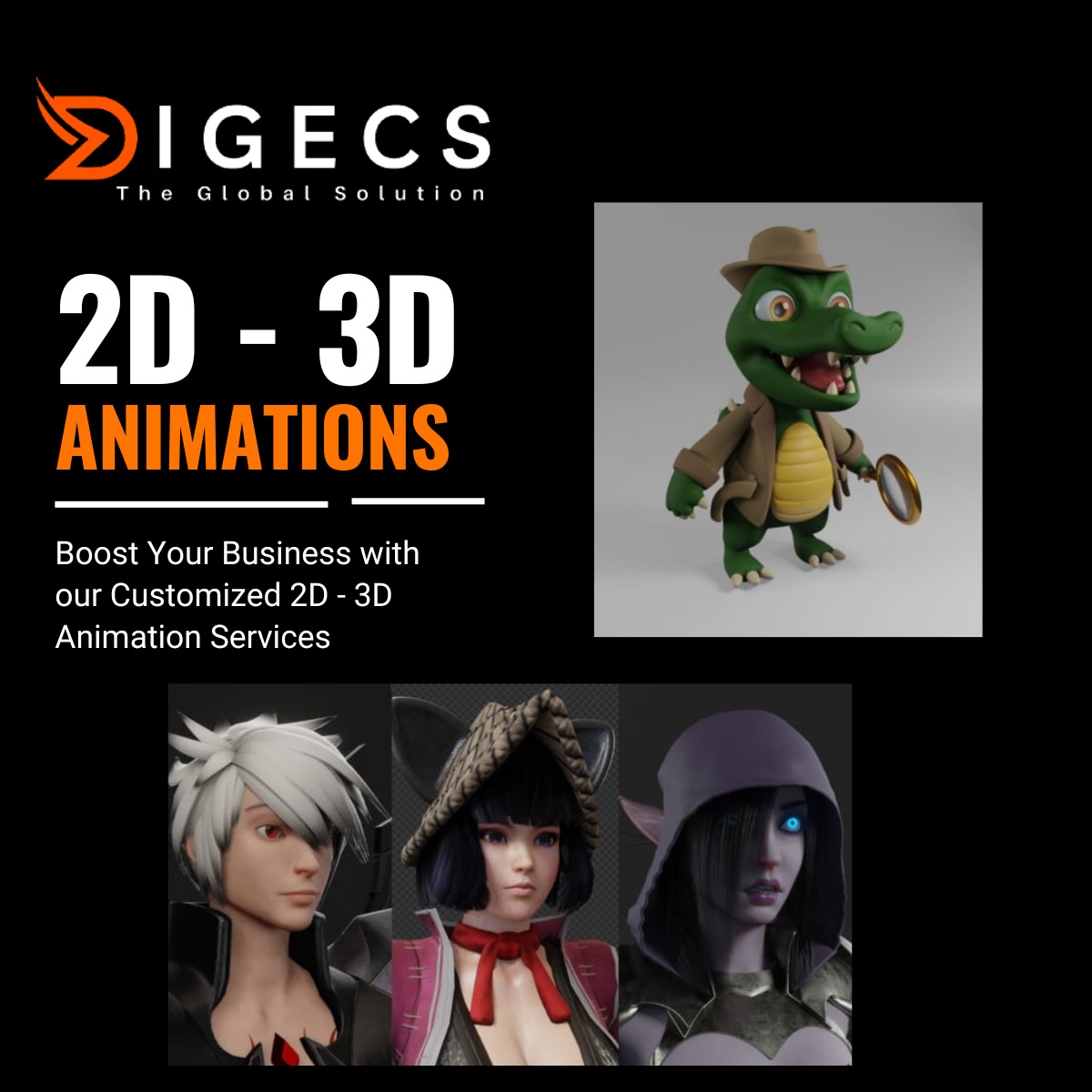 Digecs2's tweet image. Boost Your Business with our Customized 2D-3D Animation Service..  

#AnimationService #2DAnimation #3DAnimation #CustomAnimation #AnimationStudio #DigitalAnimation #motionGraphics #CreativeDesign #AnimatedVideo #MarketingAnimation #BusinessPromotion