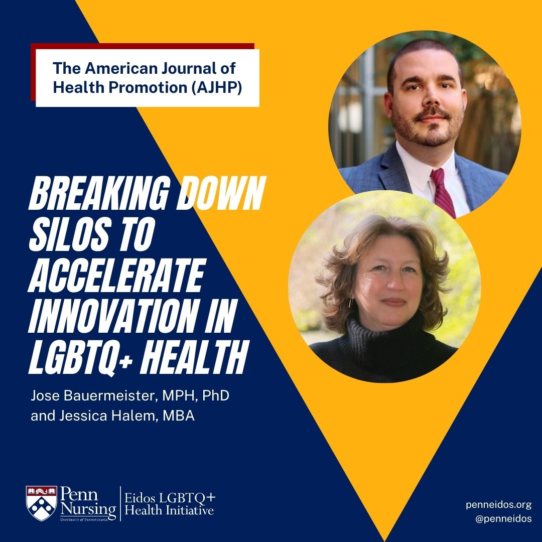 📢 Explore Eidos' latest publication in the American Journal of Health Promotion's Health Equity Issue! José Bauermeister, PhD, MPH, and @JessicaHalem, MBA, delve into LGBTQ+ health disparities and the cross-sectoral approach to health equity. journals.sagepub.com/doi/full/10.11…