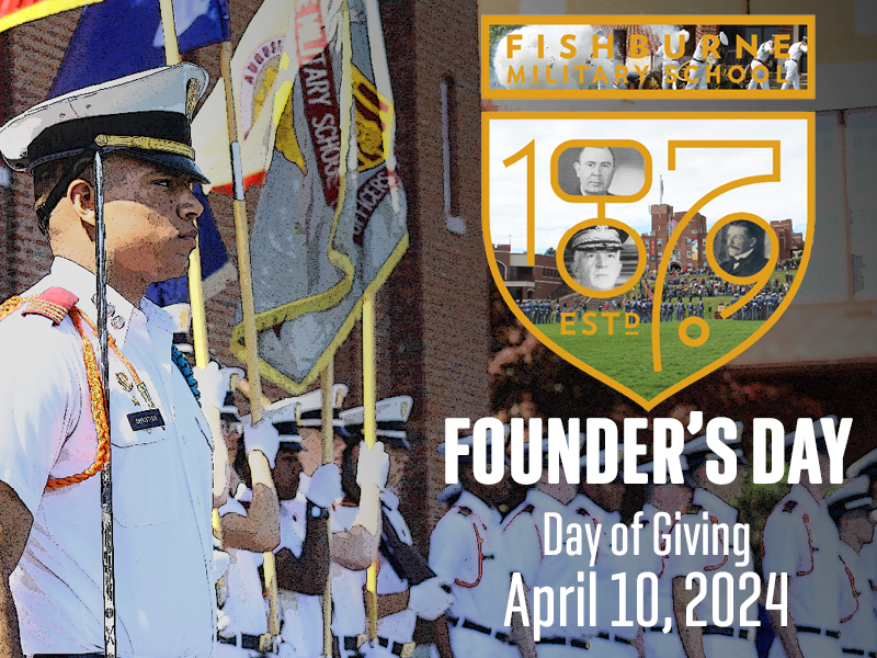 Fishburne Military School and the Corps of Cadets will host a 'Since 1879' Day of Giving, an online giving initiative, to enhance the Fishburne Experience and to commemorate Professor James Abbott Fishburne's 173rd Birthday on April 10, 2024.