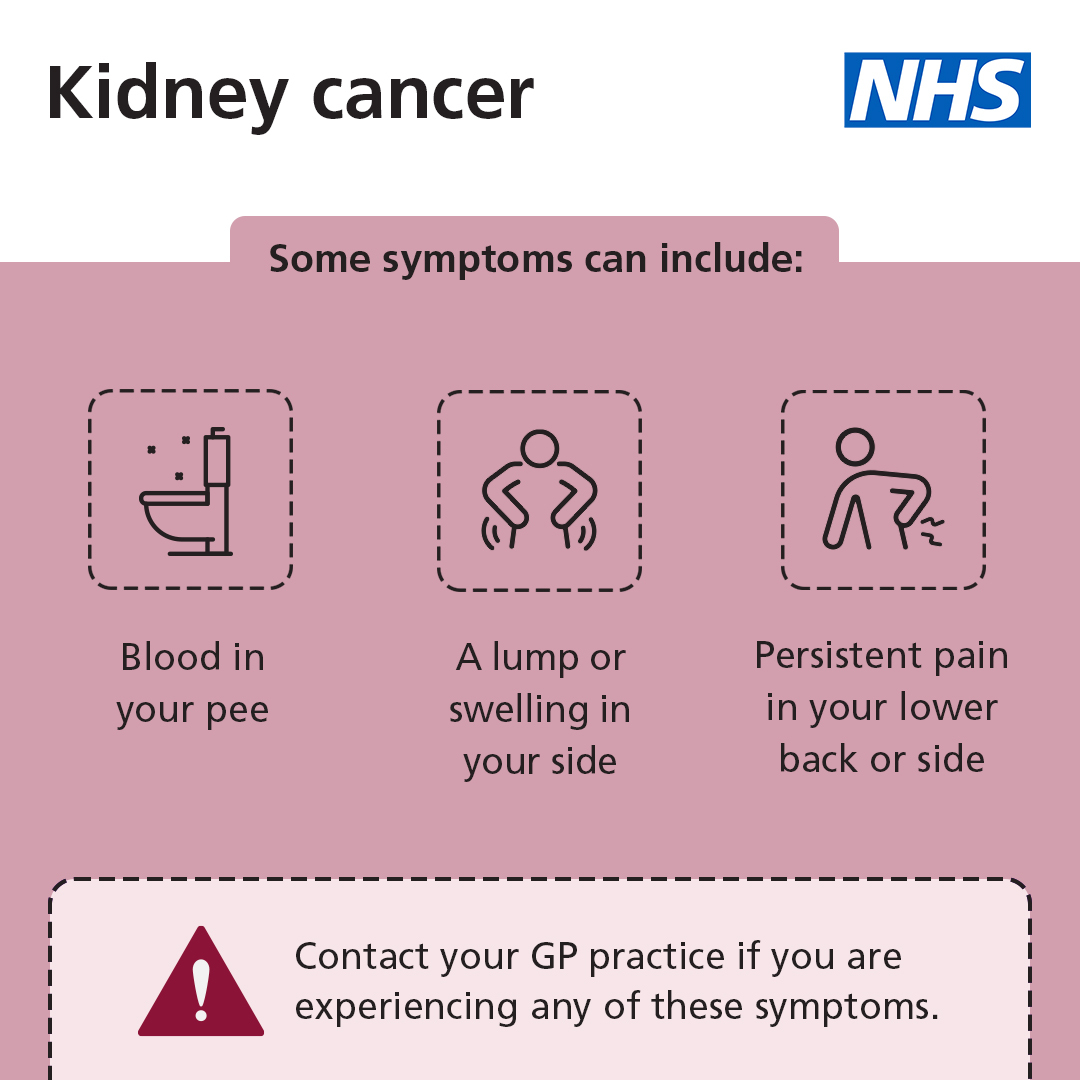 It’s #WorldKidneyDay. Symptoms of kidney cancer may be similar to those of less serious conditions, such as urinary tract infection (UTI) or kidney stones. Although it’s unlikely you have cancer, it’s important to get your symptoms checked. More info ➡️ nhs.uk/conditions/kid…