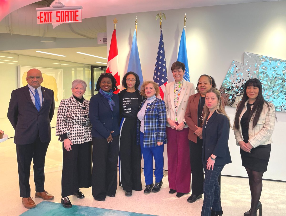 #UIPU’s @SenMoodie, @drgigiosler, @A_Larouche_Shef, @PamDamoff, @LeahGazan, and @LenaMetlegeDiab formed the core of Canada’s delegation to the 68th Session of the Commission on the Status of Women @UN_Women #CSW68