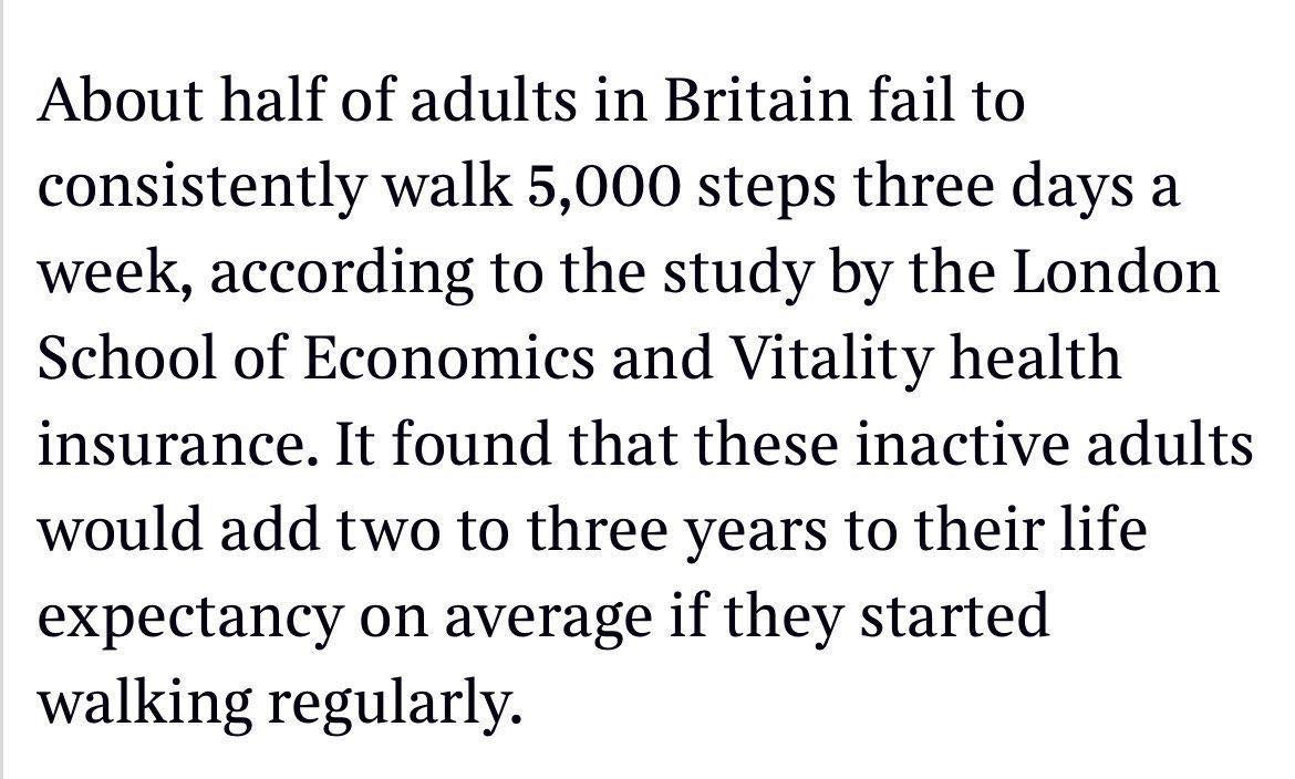 This has blown my mind. How can you even avoid walking 5000 steps a day?! 🤯 that’s like to my local Tesco and back for milk