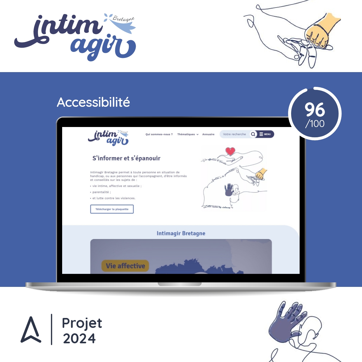 Découvrez la collaboration entre Addviso et Breizh Santé Handicap dans le cadre du projet Intimagir Bretagne, un site internet facilitant l'information pour les personnes en situation de handicap. 👍
Merci à @Breizh santé handicap pour leur confiance ! 🙂