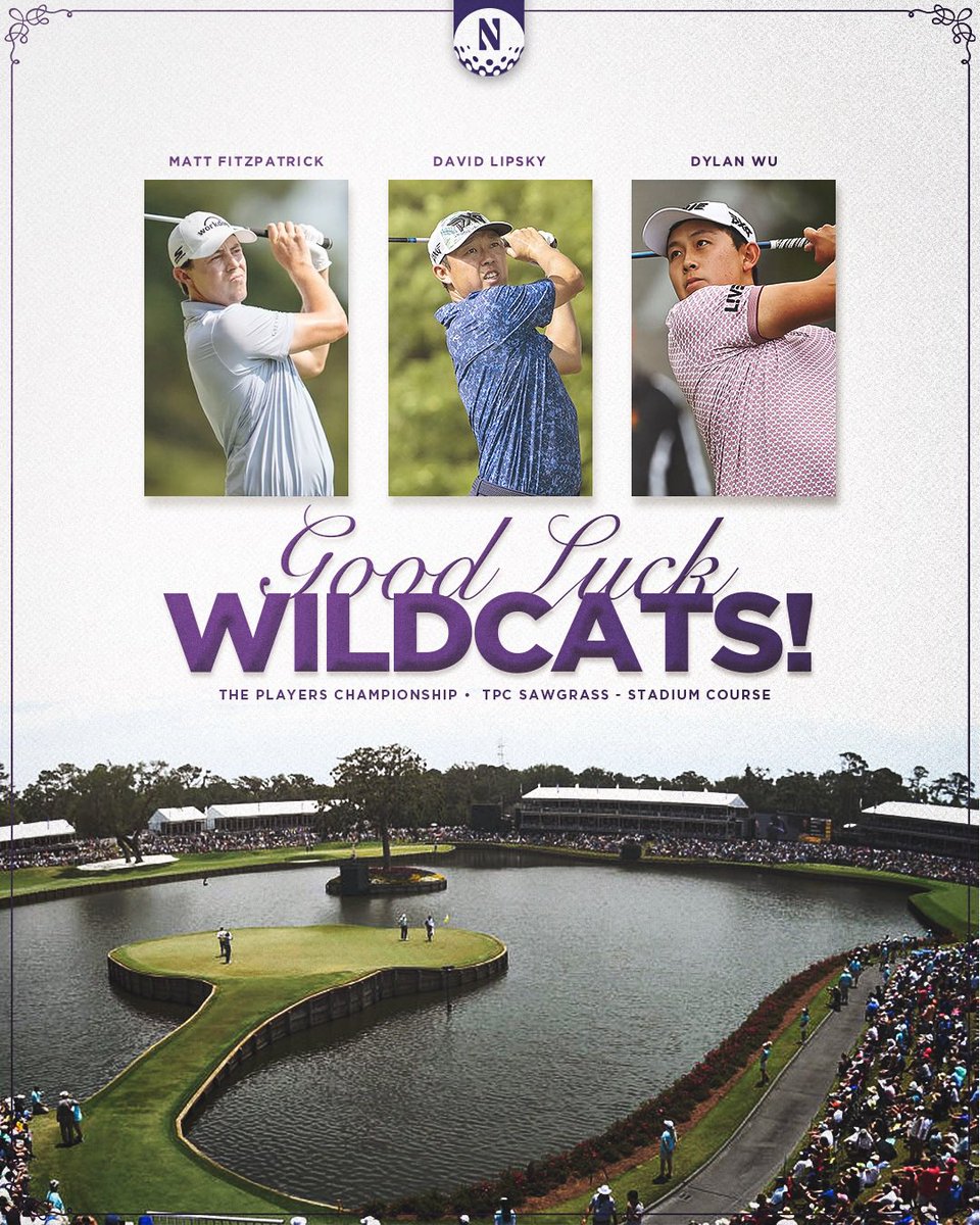 Cheering on three Wildcat greats this week at @THEPLAYERS! 😼🏌️ #GoCats | @patgossnugolf