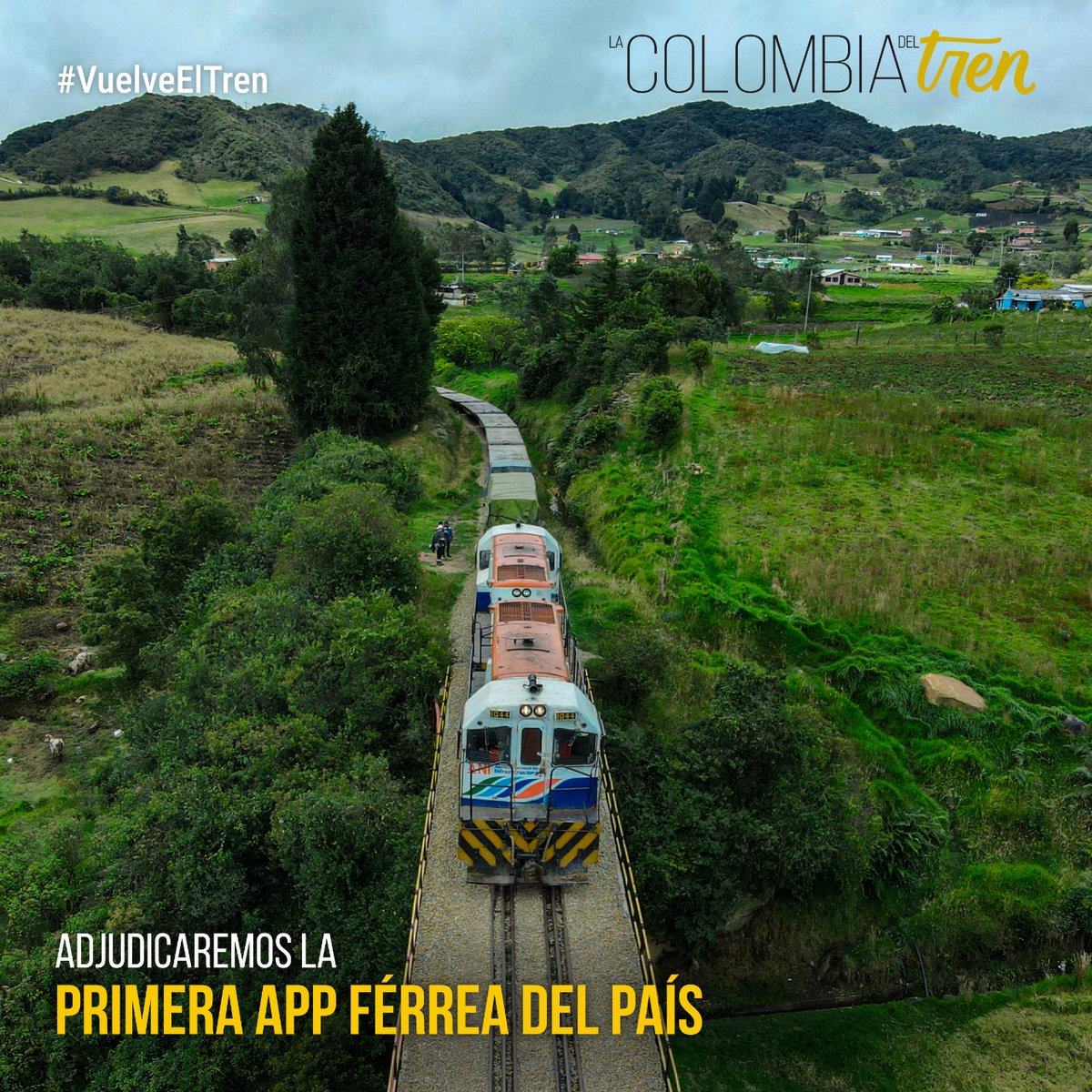 ANI_Colombia's tweet photo. ¡#VuelveElTren y las buenas noticias continúan 🇨🇴! En 2do sem. de 2024, Gobierno adjudicará APP Dorada-Chiriguaná por $3 billones para garantizar operación sostenible en mediano y largo plazo. También se estructura APP Bogotá-Belencito y su conexión con Corredor Férreo Central. https://t.co/mKvaBBhSAz