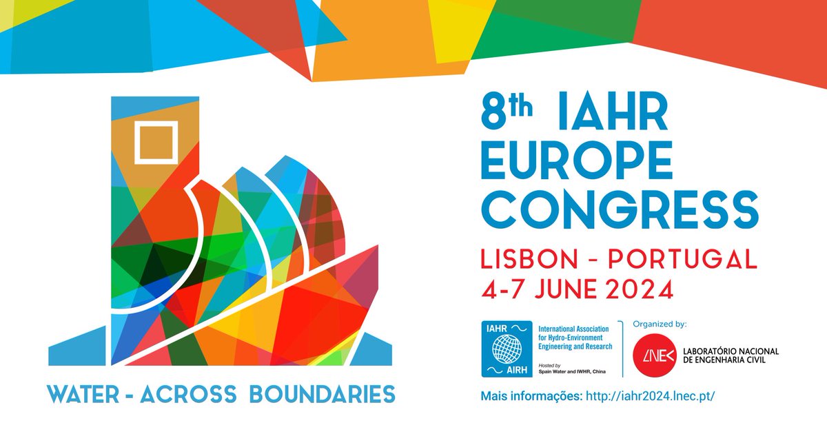 🌊 Exciting Newsflash! 🌊
📅 Early bird registration until March 20th!
🇵🇹 Join us in Lisbon, June 4-7, 2024!
🌍 Theme: “Water - Across Boundaries”.
🚀 Masterclasses: Machine Learning, CFD Modelling, Web-Based Numerical Modeling, Cloud Teaching.
iahr.org/index/detail/1…