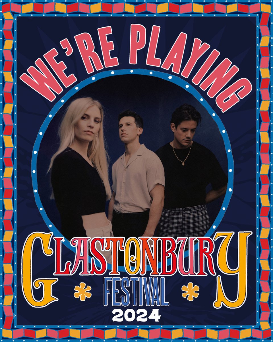 londongrammar's tweet photo. Very excited to tell you that we’ll be playing at @glastonbury this year! We can’t wait to see you all on the farm! ✌️ https://t.co/88L9sYx7CT