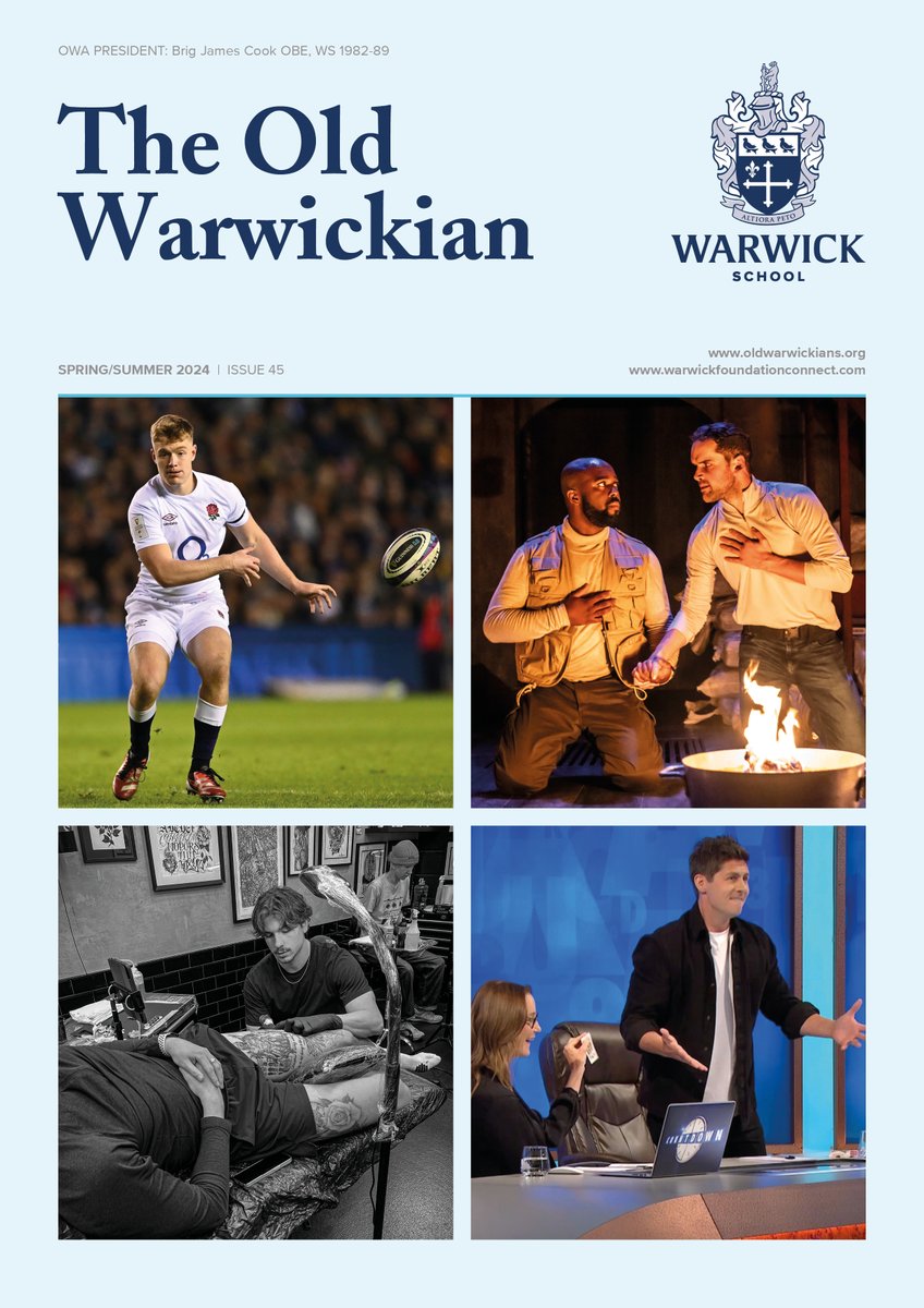 oldwarwickians's tweet photo. The Spring/Summer 2024 Old Warwickian is out now at https://t.co/eikVne9nXu.
Featuring: View from my window (a new OW image gallery), upcoming OW events, the new Thornton Podcast (discussions with memorable teachers @WarwickSchool) and OW news from tattoos to Fatal Medicine! https://t.co/dIm3bogDF4