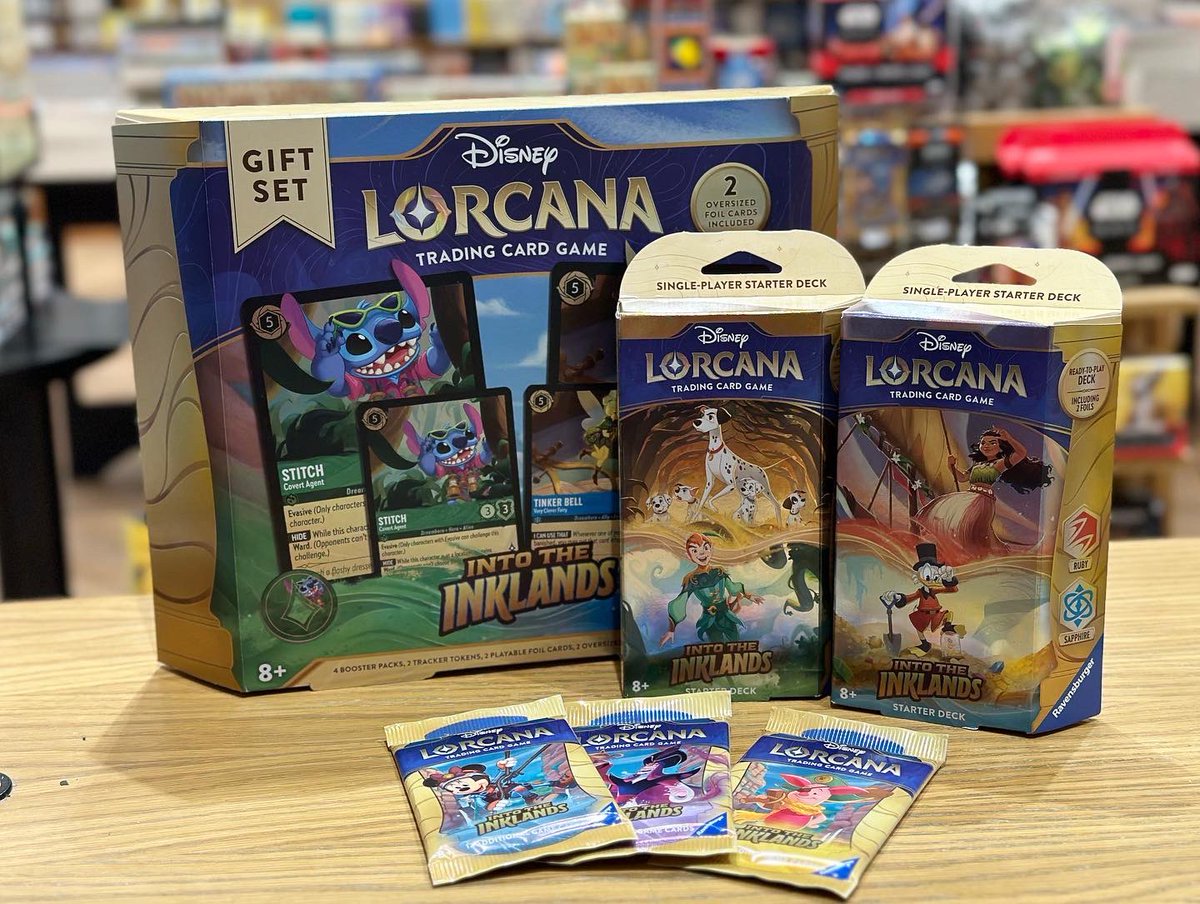 Calling all trading card game collectors and fanatics! We have both Star Wars Unlimited and Lorcana Into The Inklands available in store now! 

#Waterstones #TCG #TradingCards #Lorcana #LorcanaIntoTheInklands #StarWarsUnlimited #Pokemon #OnePiece
