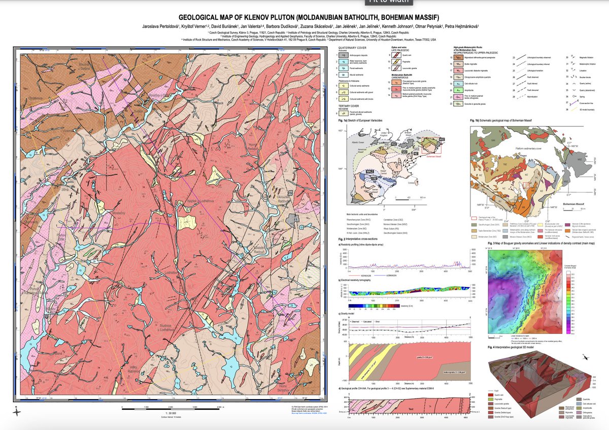 'Geology, U-Pb dating and 3D visualisation of late-orogenic Klenov Pluton (Pelhřimov Core Complex, Central European Variscides)' by Pertoldová et al. Full open access article here: doi.org/10.1080/174456…