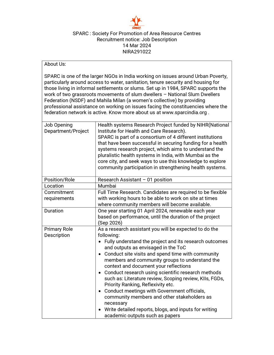 SPARC India tweet media