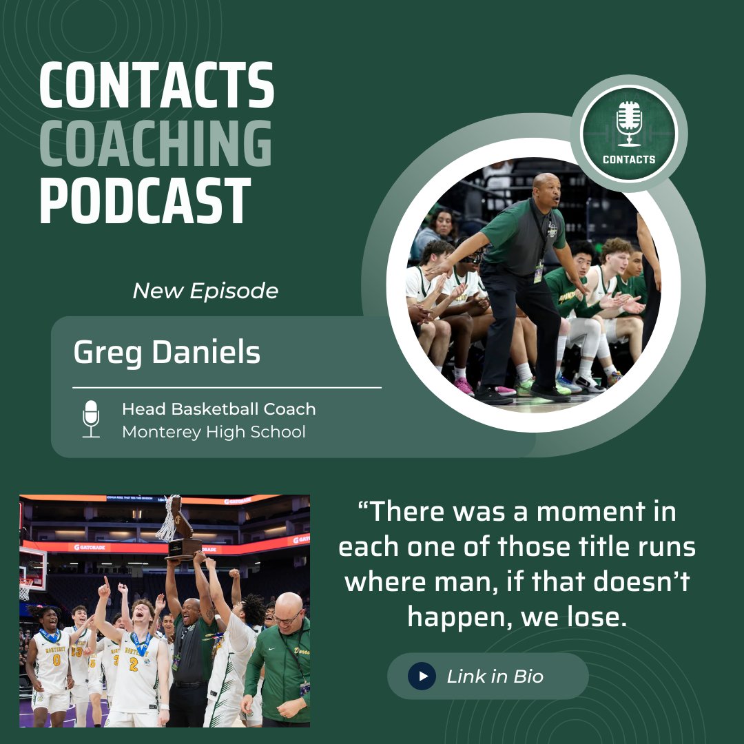 🏀💼 From basketball courts to life lessons - To celebrate the recent State Championship, we revisit our 2023 episode with Coach Greg Daniels who shares his 24-year journey and the defining moments of his coaching career on Monterey High School. ➡️ linktr.ee/contactspodcast